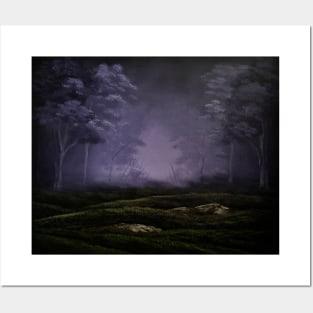 Misty Purple Forest Posters and Art